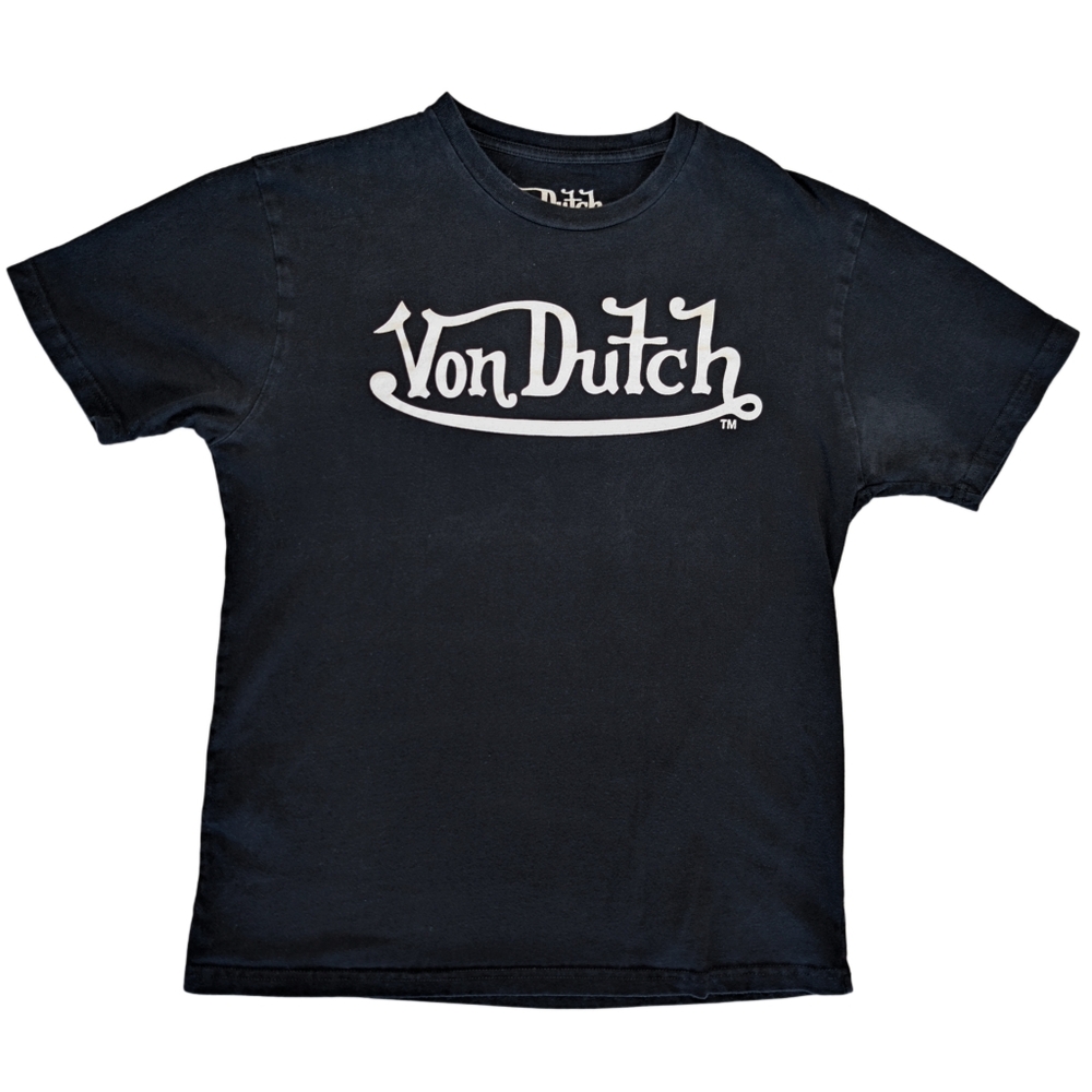 Von Dutch Black T-Shirt with White Logo
